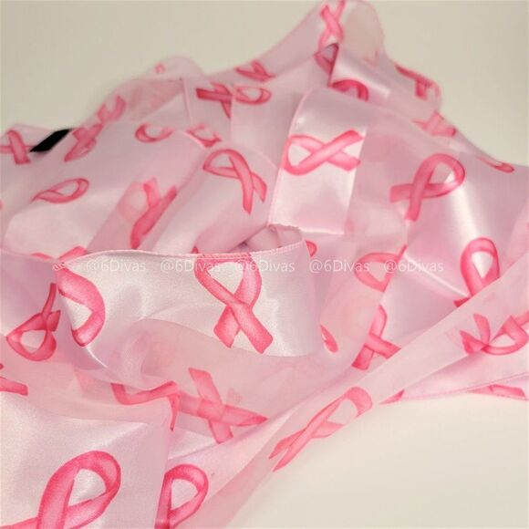 PINK BREAST CANCER Or SURVIVOR AWARENESS SYMBOLIC SCARF- NWOT - Picture 3 of 5